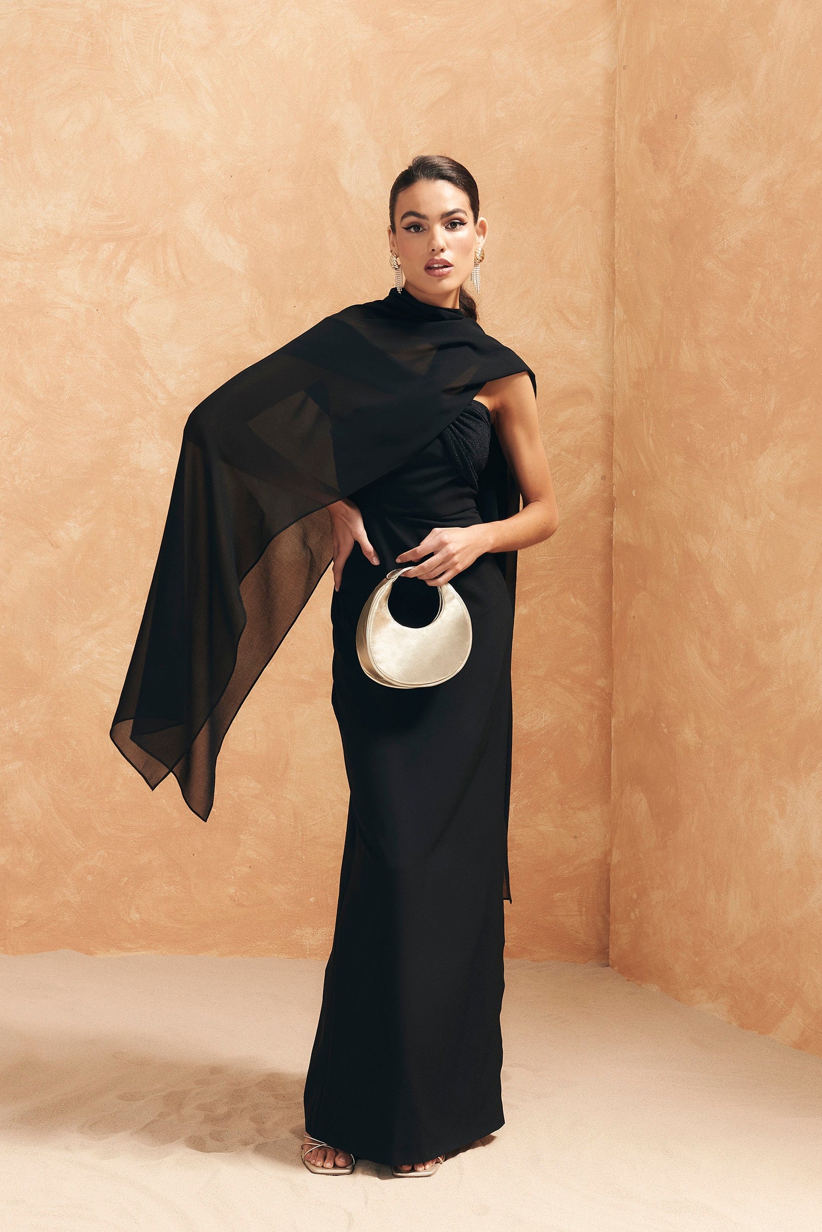 Tosca Black Shawl