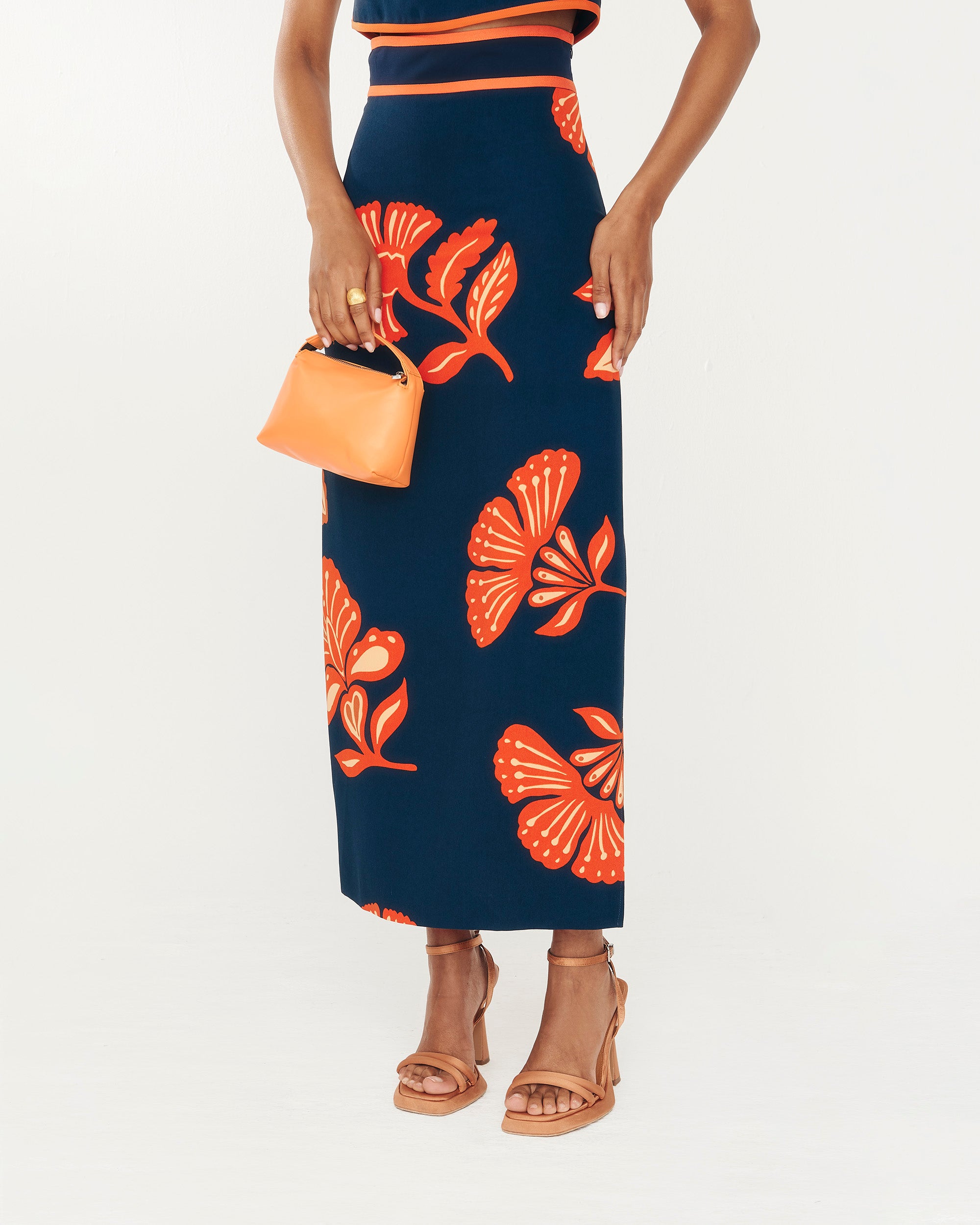 Dune Manila Navy Skirt