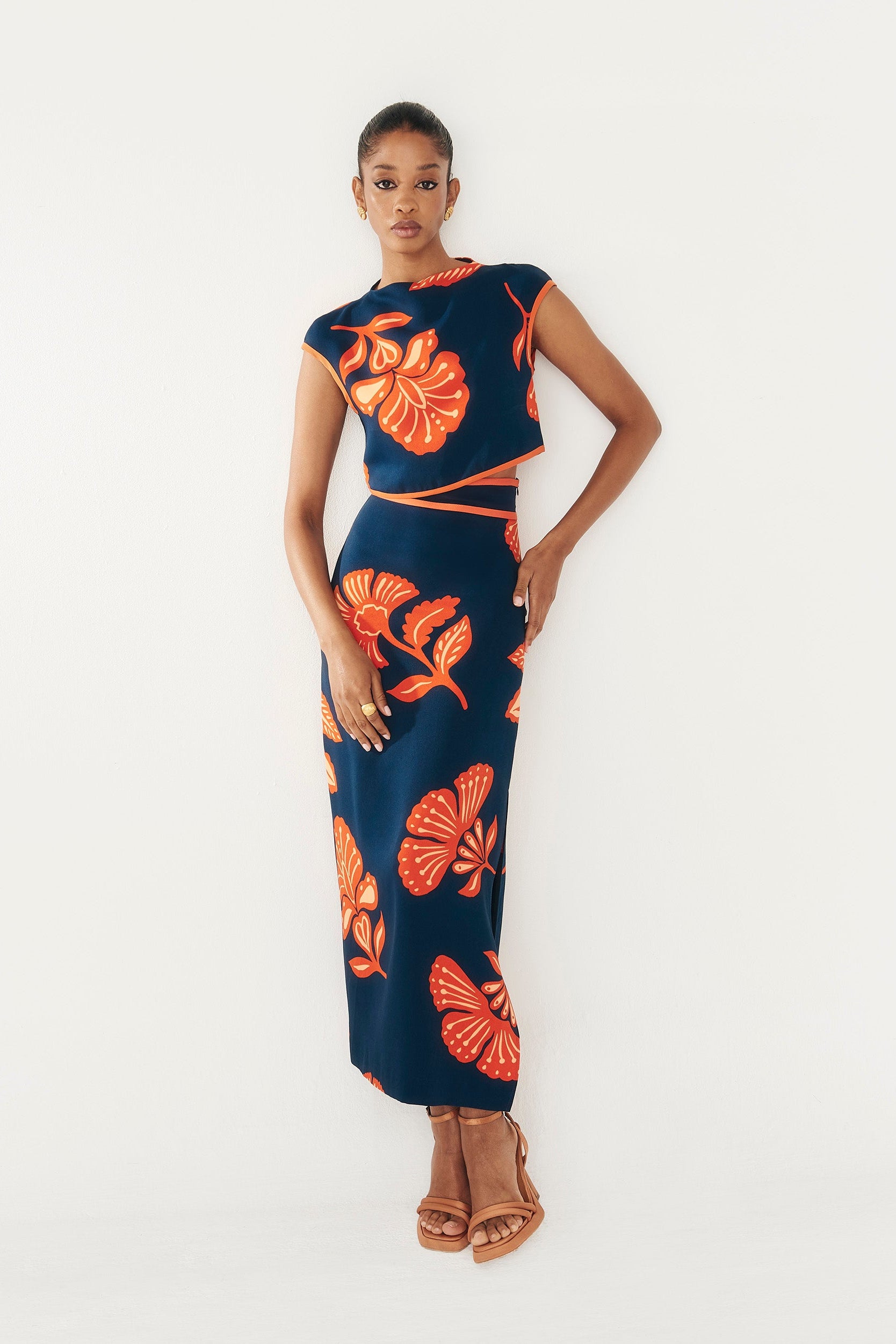 Falda Dune Manila marino