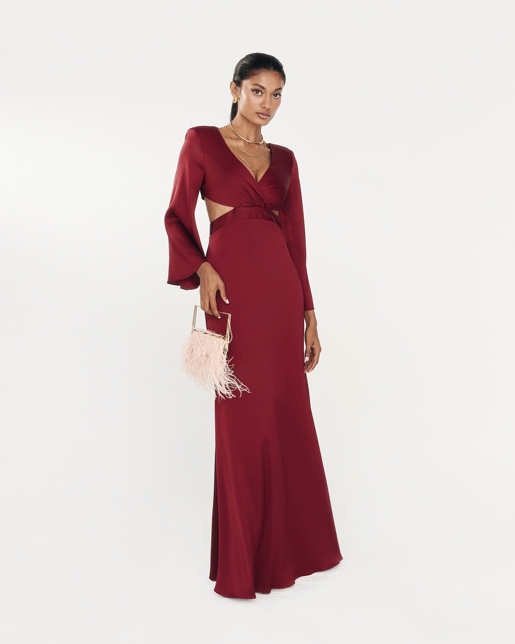 Majal Burgundy Dress