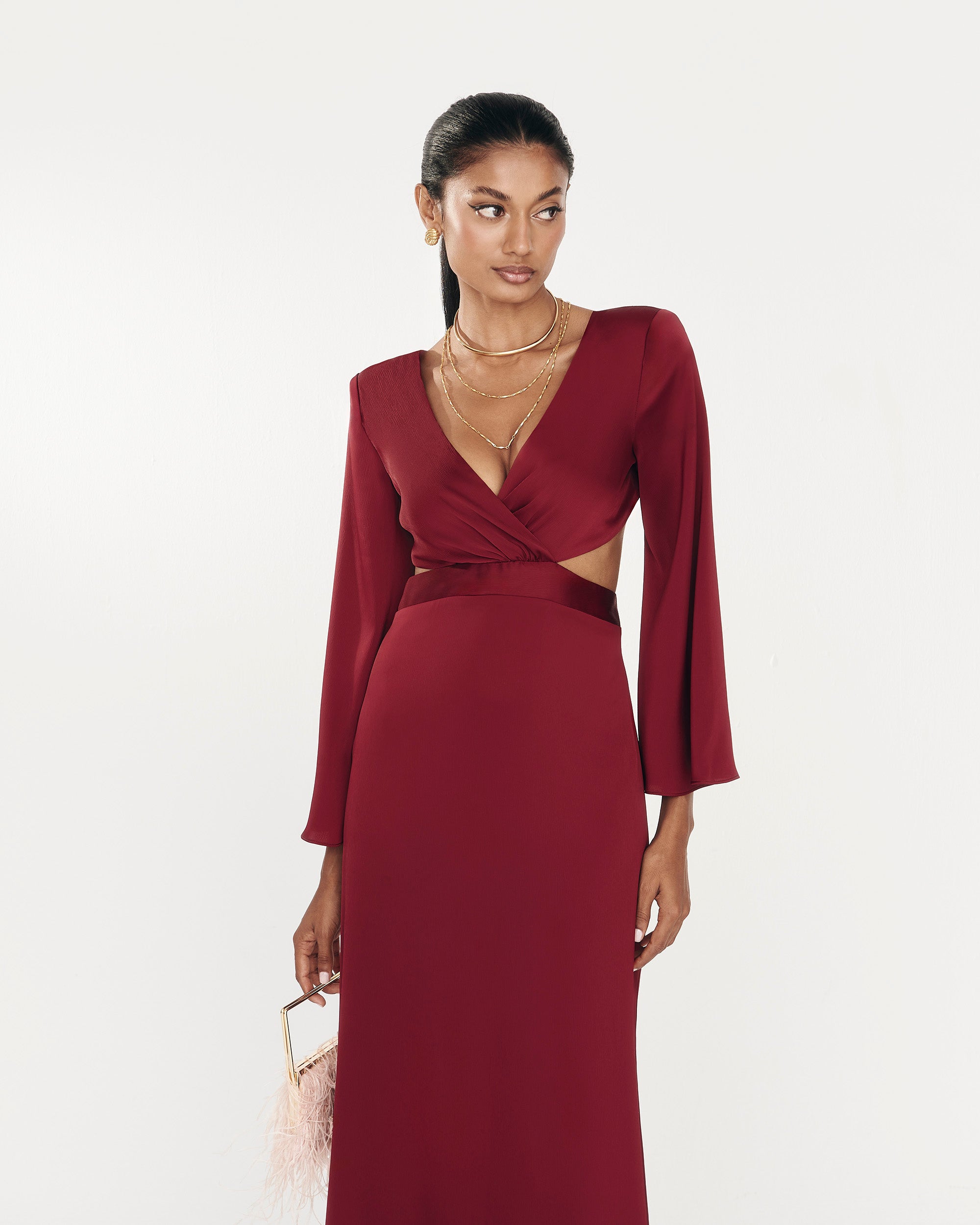 Majal Burgundy Dress