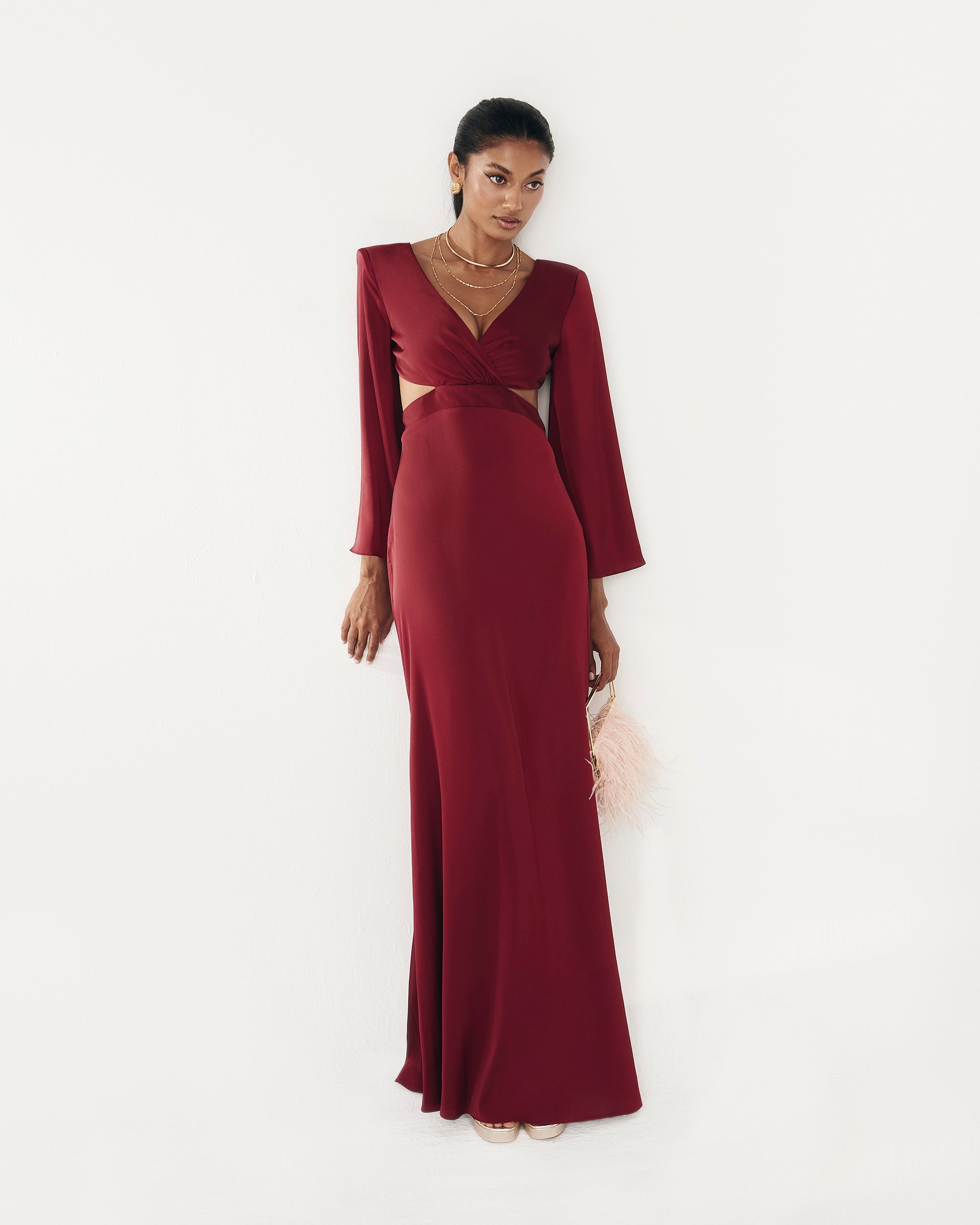 Majal Burgundy Dress