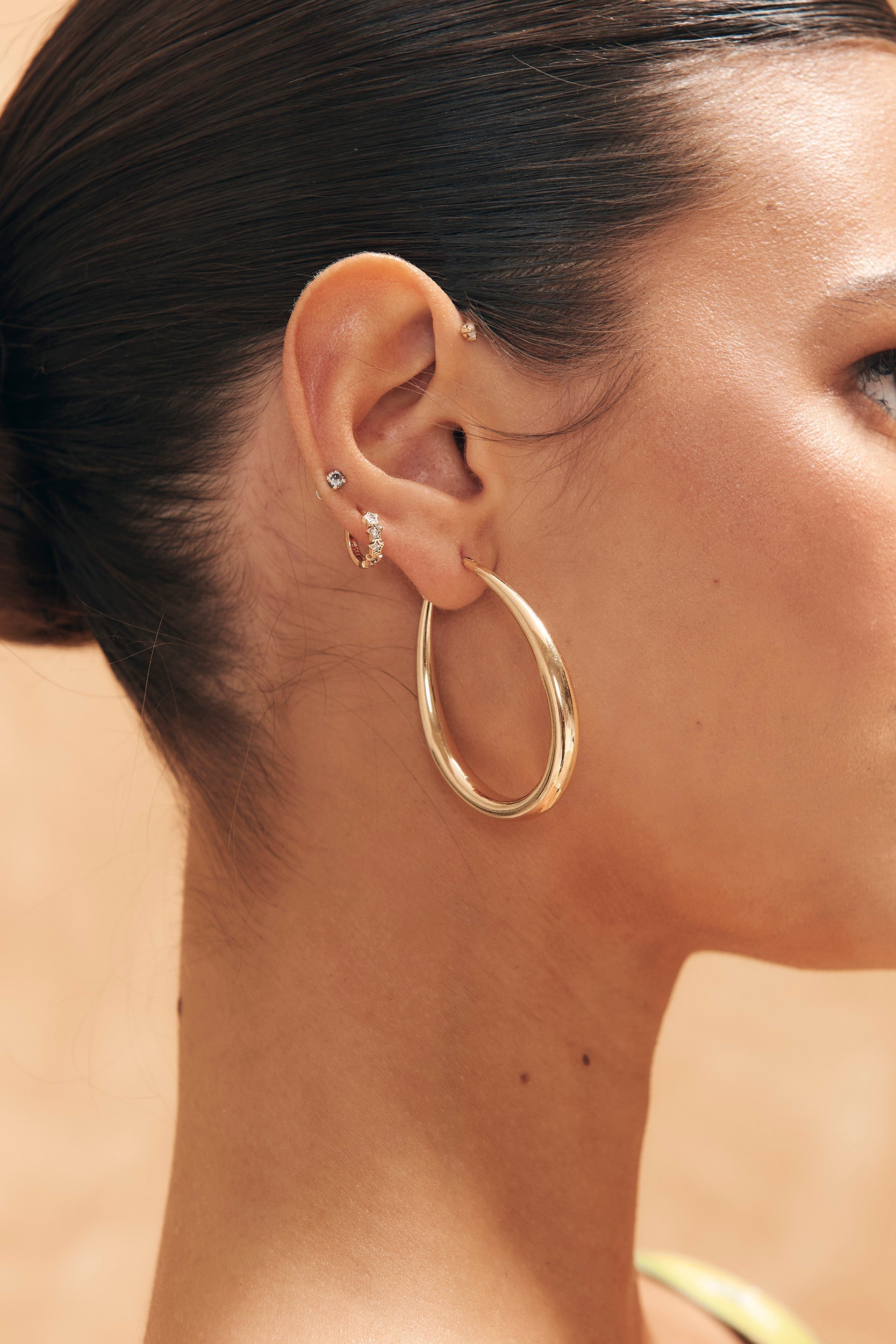 Pendientes Janis Dorado de Malababa