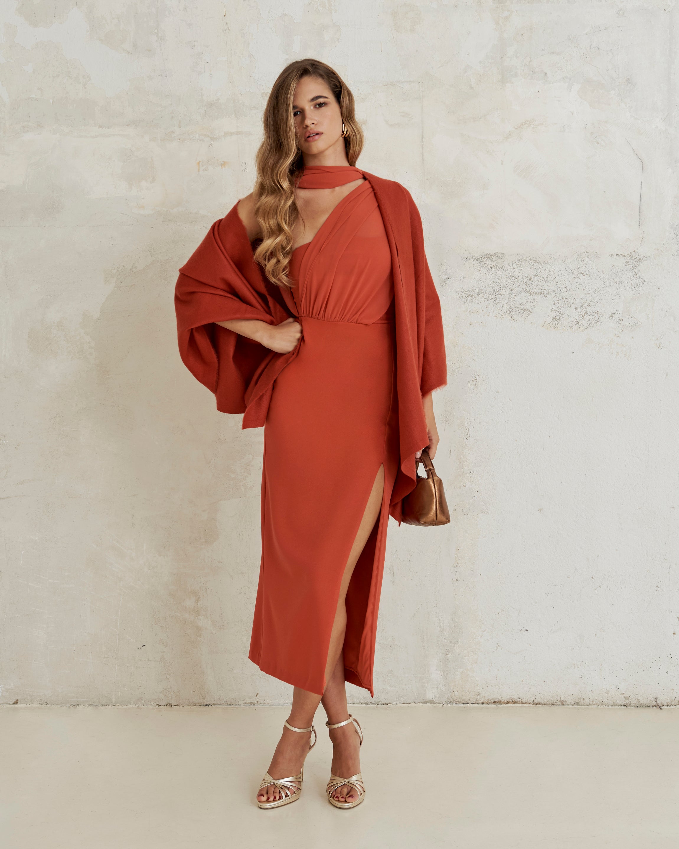 Lyretta Terracotta Dress