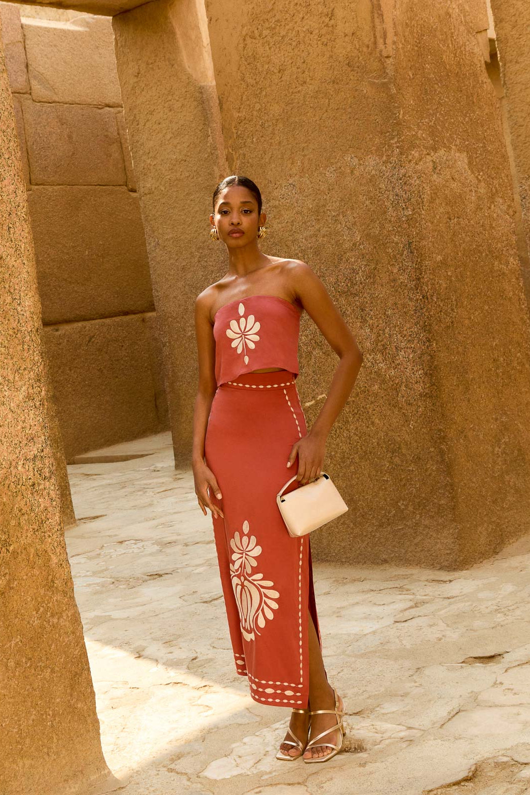 Dune Embroidery Tile Skirt