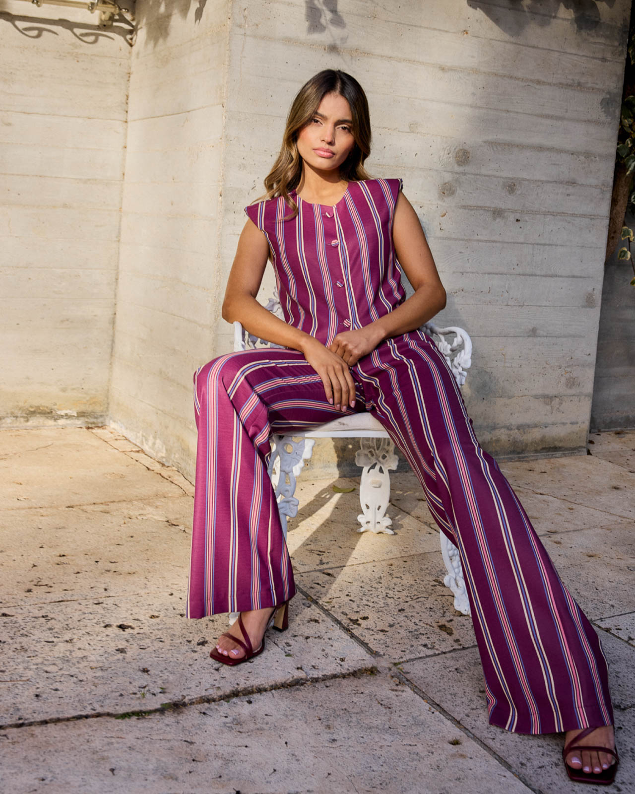 Serena Wine Trousers