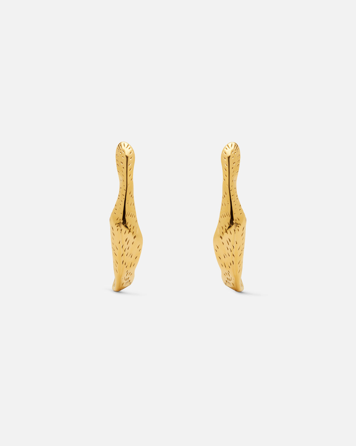 Irregular Half-Hoop Gold Earrings