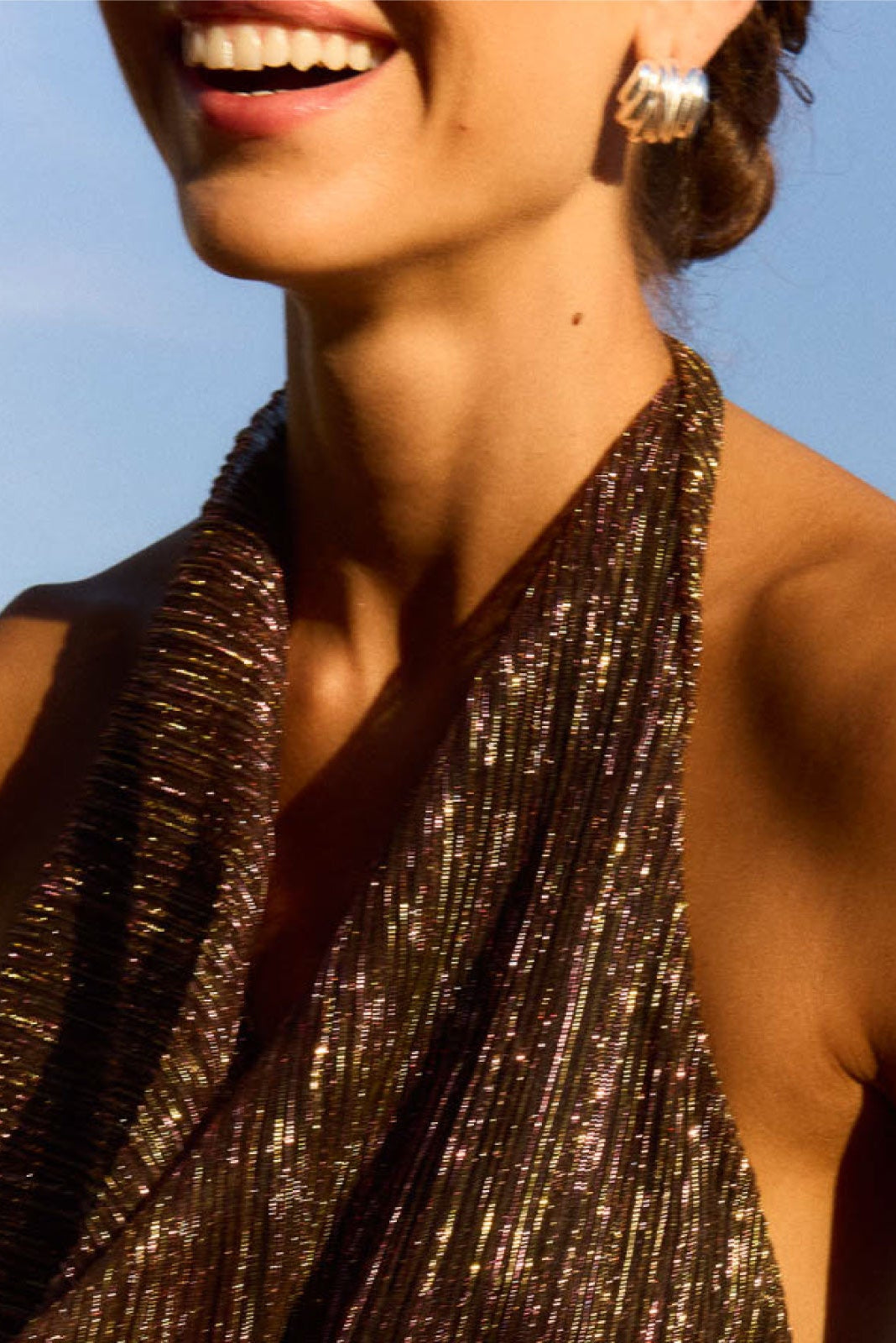 Pendientes Safira Plateado