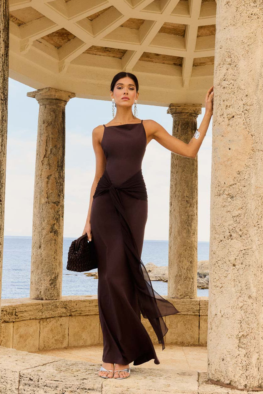Vestido Cadaqués Marrón