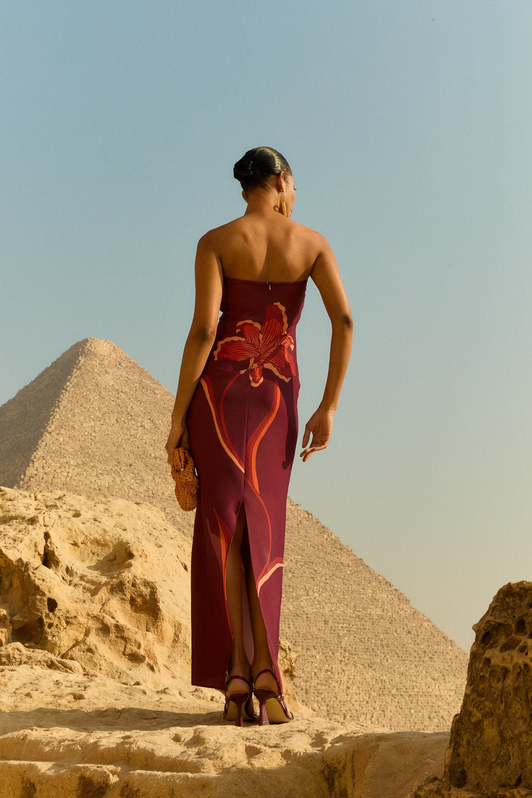 Robe Salma Lirio Bordeaux