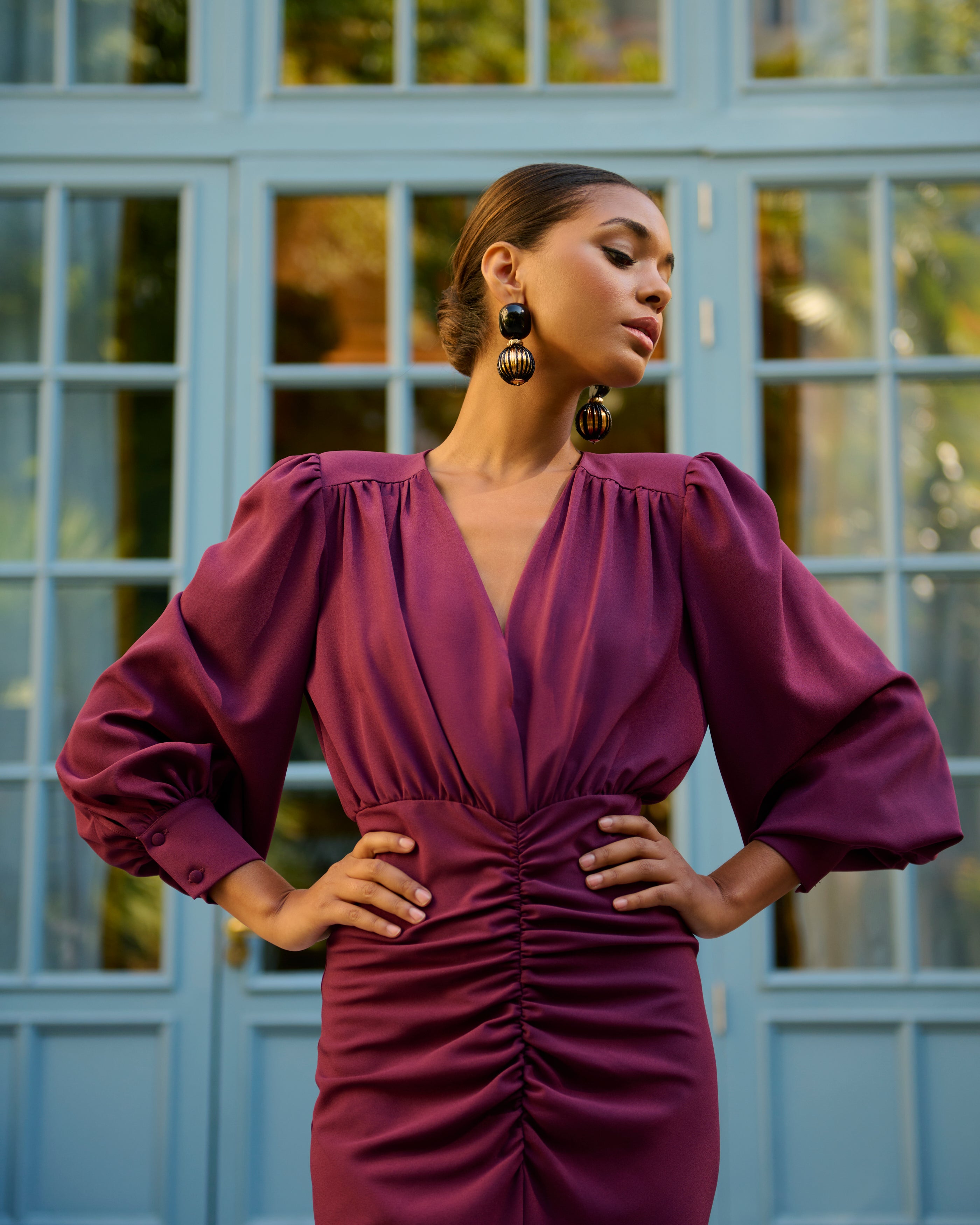 Robe best sale aubergine mariage