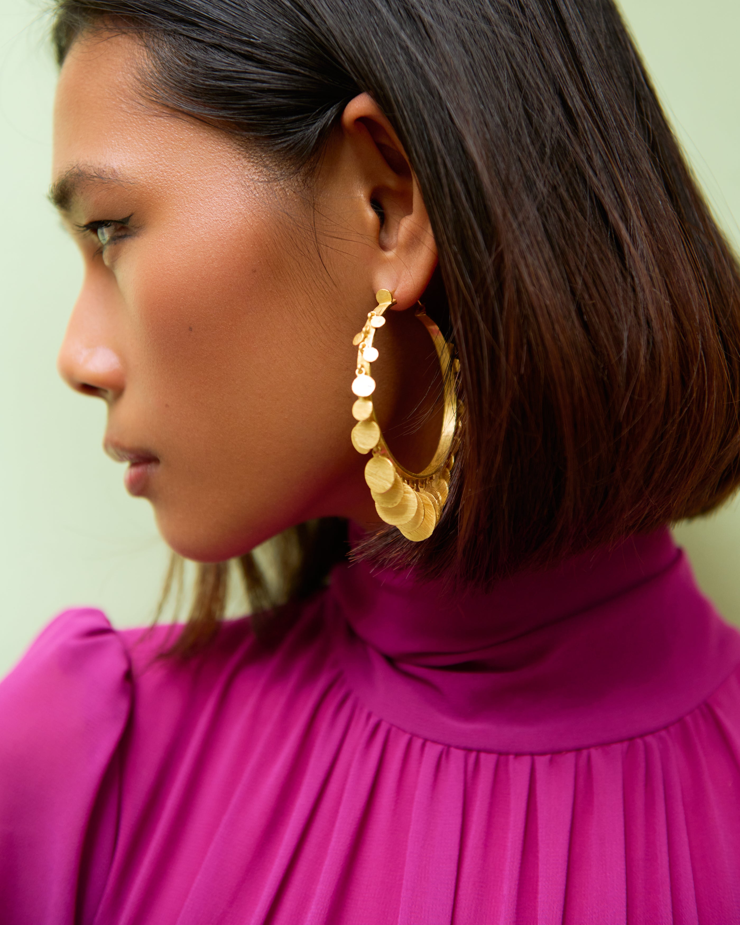 Awesome Gold Hoop Earrings by Tiahra
