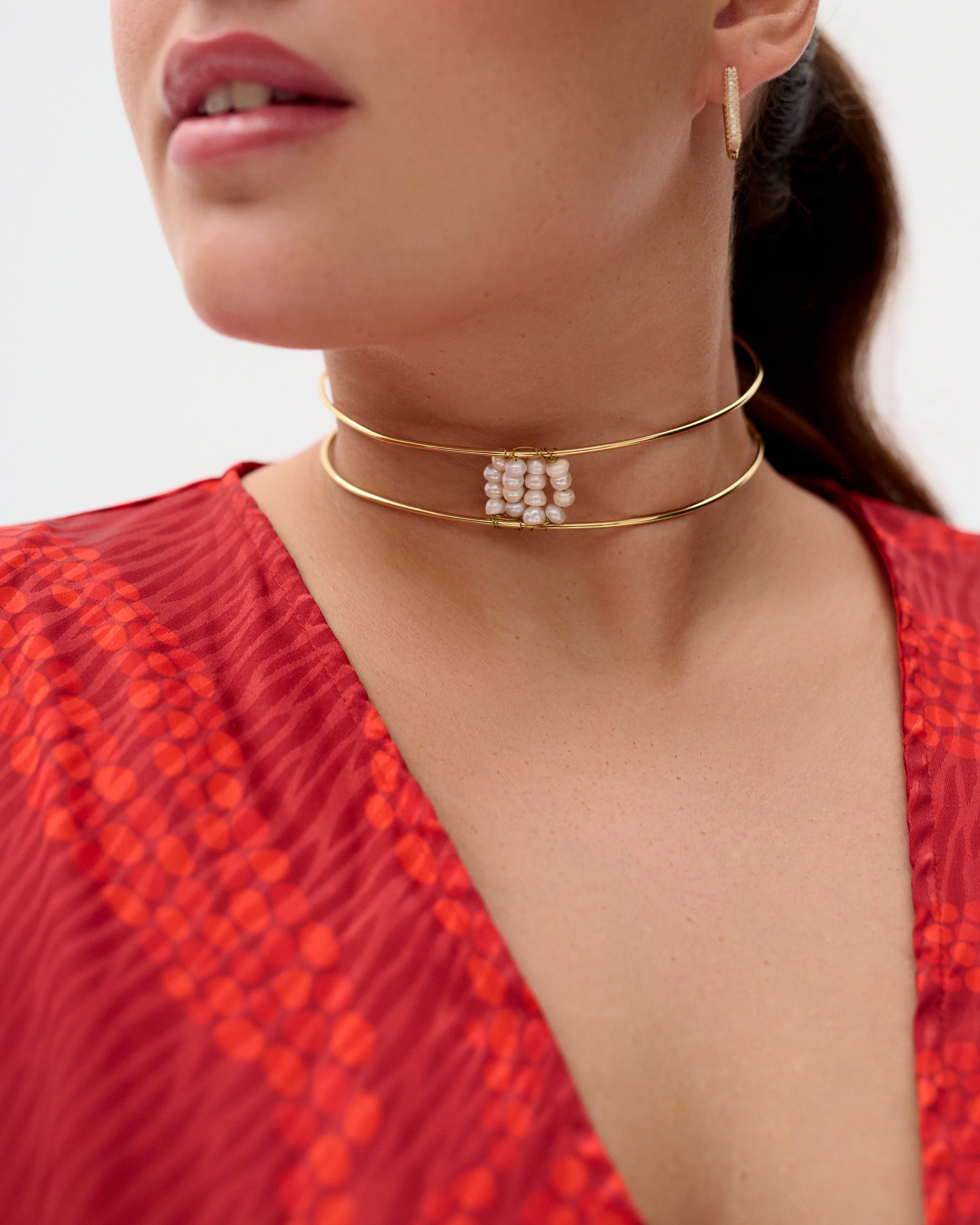 Gold hot sale metal choker