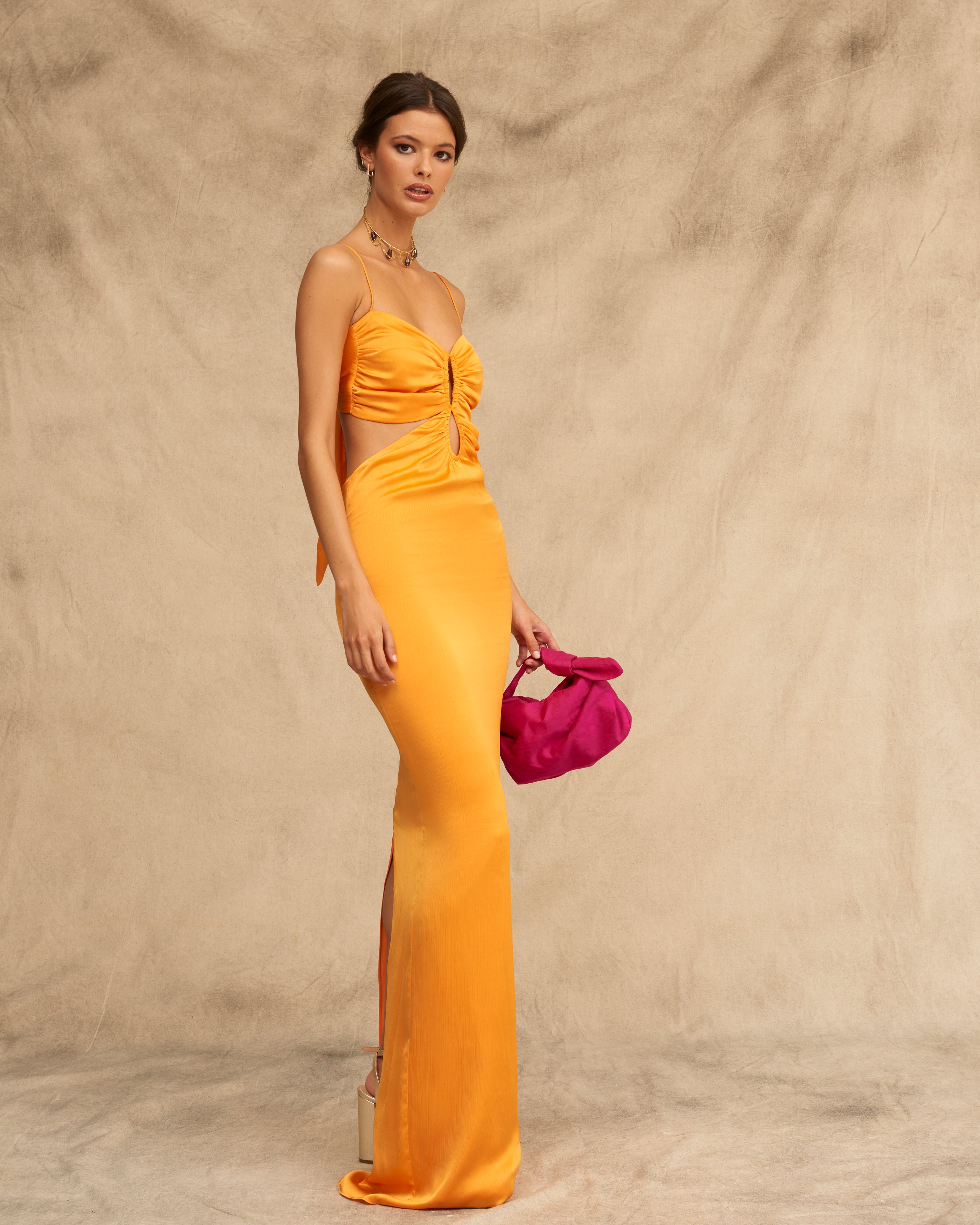 Felicia Orange Dress