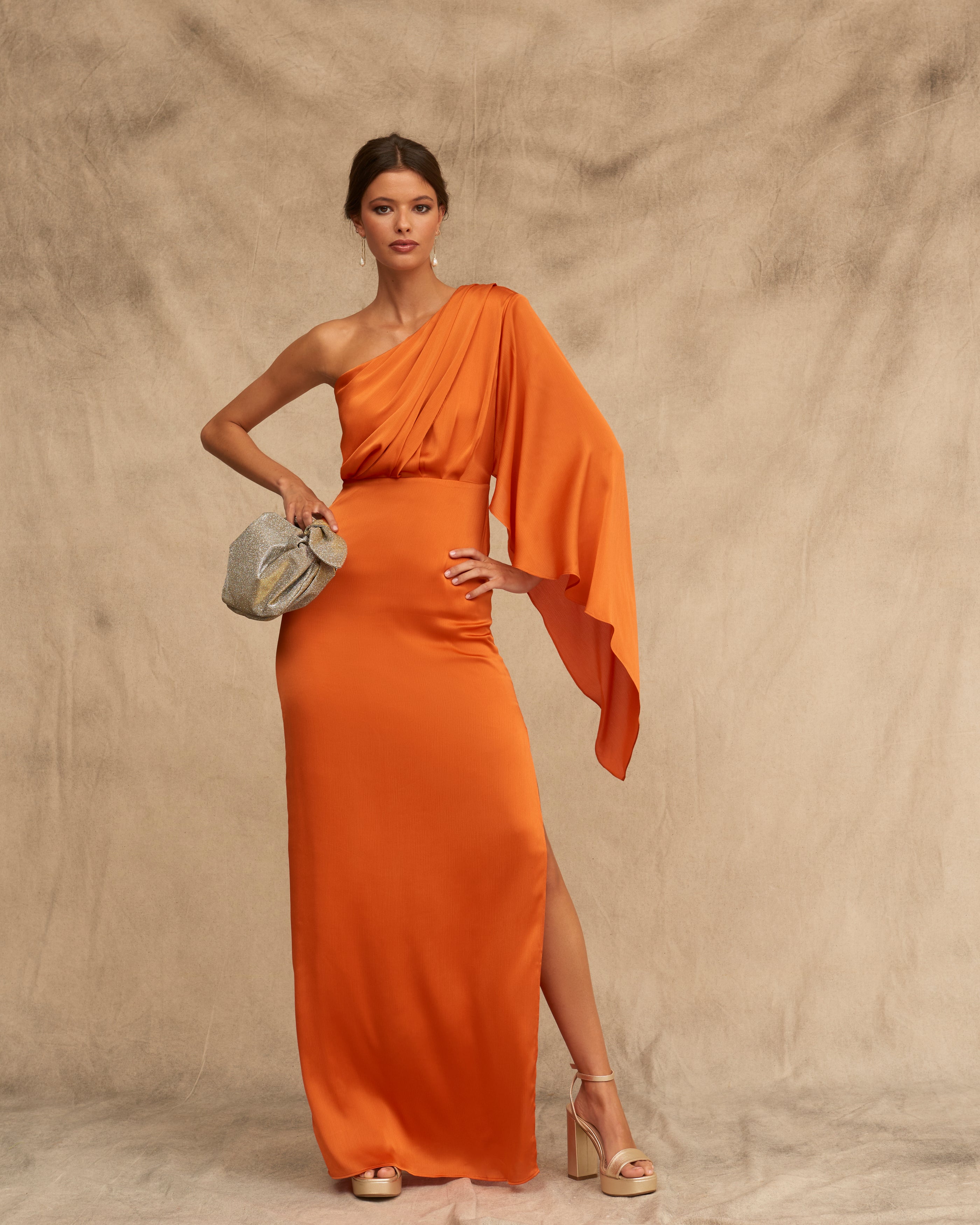 Petra Russet Orange Dress