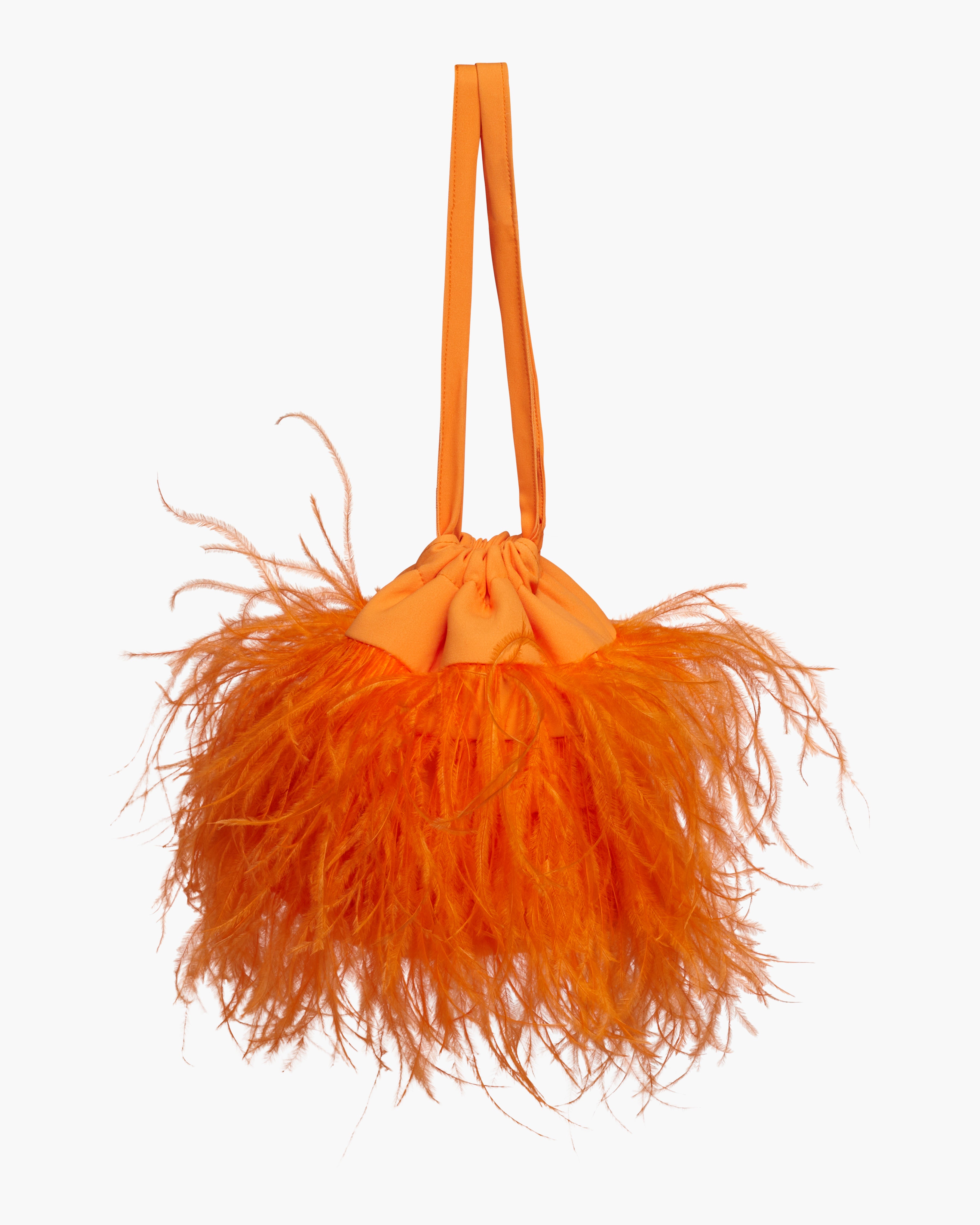 Bruna Feathers Tangerine Bag