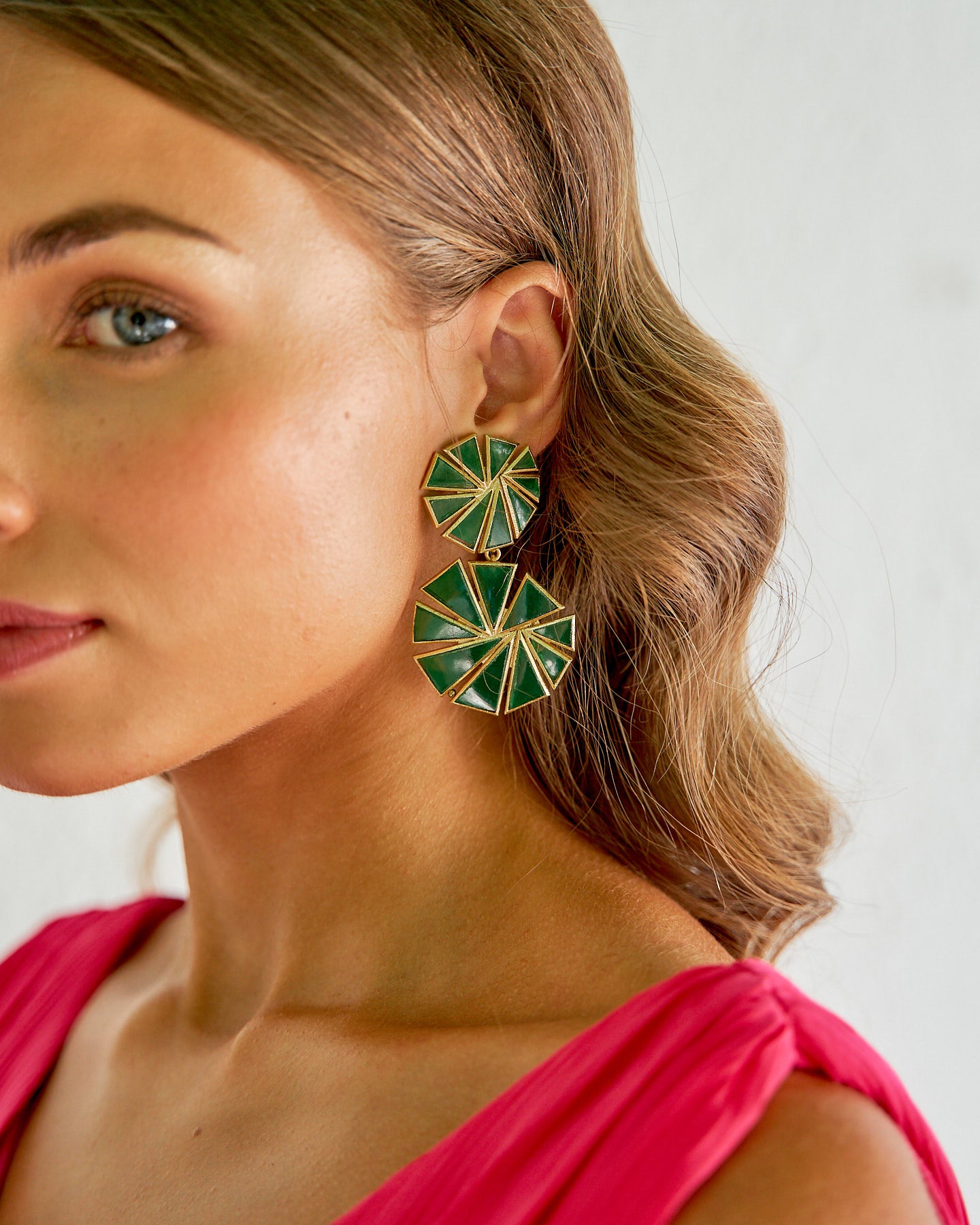 Vishaal Green Earrings by Tiahra
