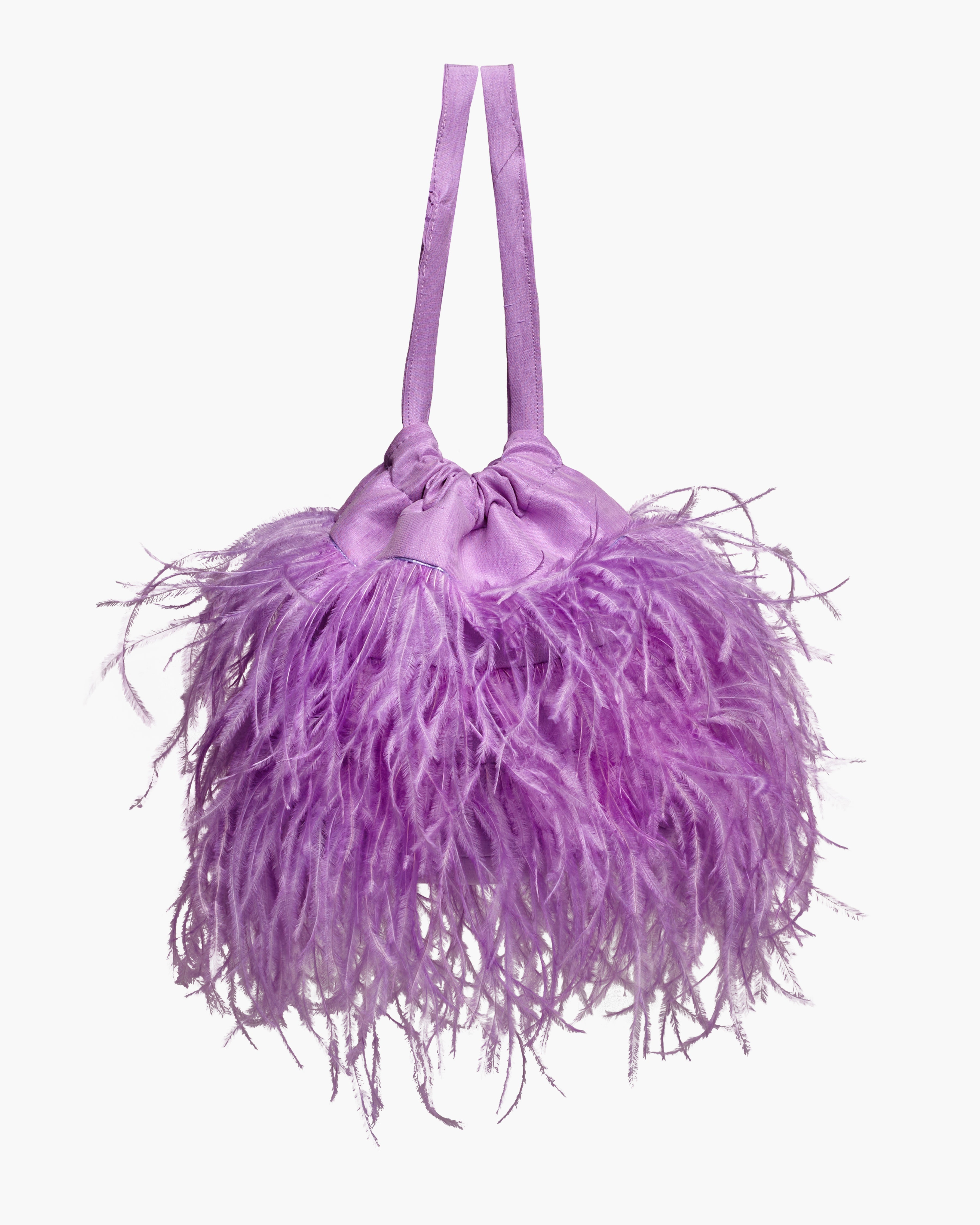 Bruna Feathers Lavender Bag