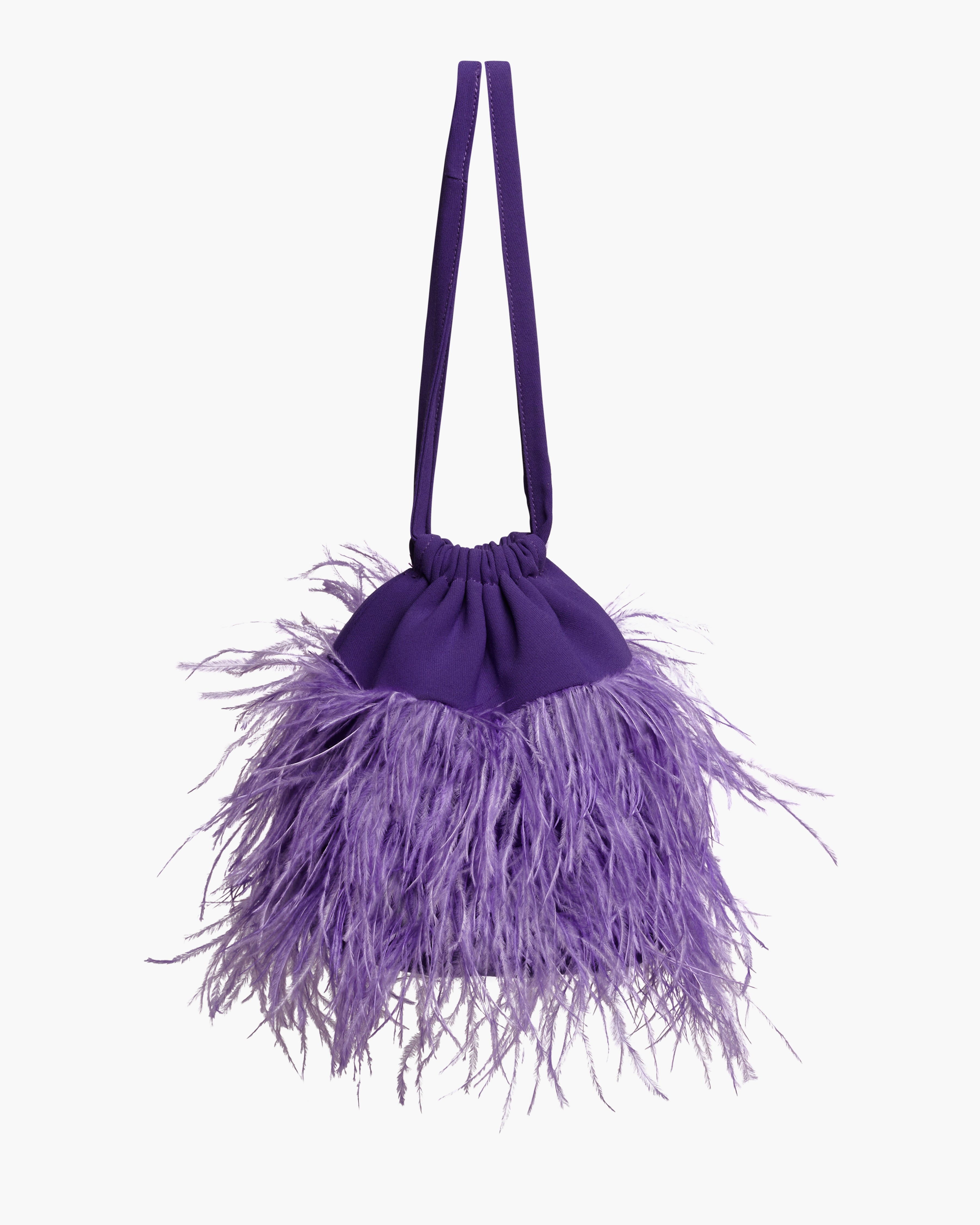 Bruna Feathers Purple Bag